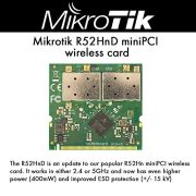 MIKROTIK/CARTÃO MINI PCI R52HND A/B/G/N/ 400MW